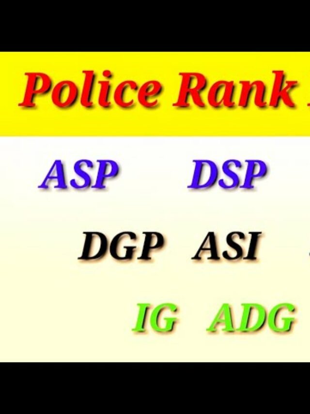 FULL FORMS OF POLICE DEPARTMENT AND DESIGNATIONS